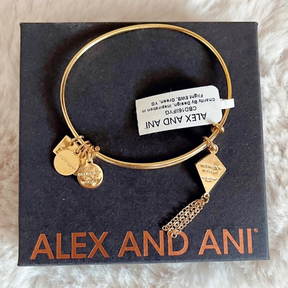 NEW Alex and Ani Inspiration in Flight Gold Kite Bangle - Picture 2 of 2